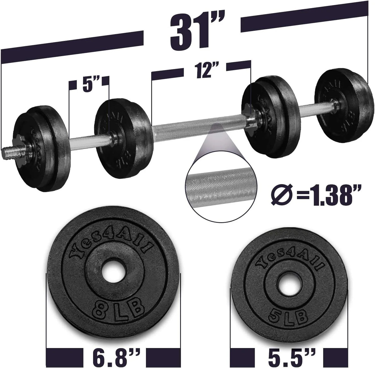 60 lbs Adjustable Dumbbell Set X12639