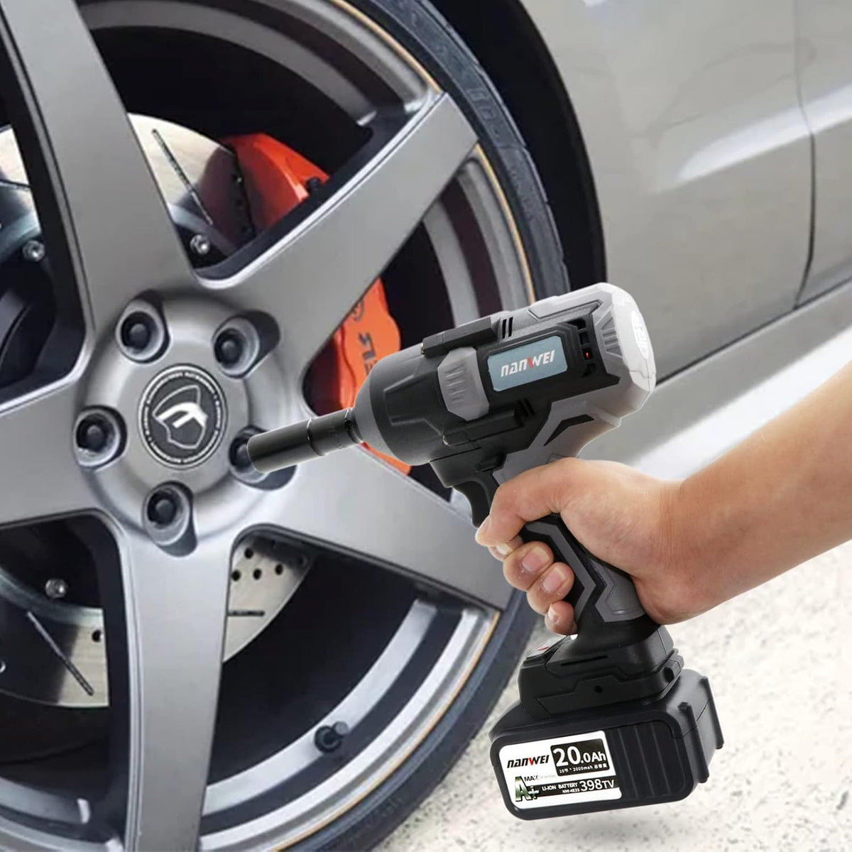 1/2-inch Brushless Impact Wrench with Detent Pin Anvil, 2 Battery 4.0A Li-ion, 600N W7351