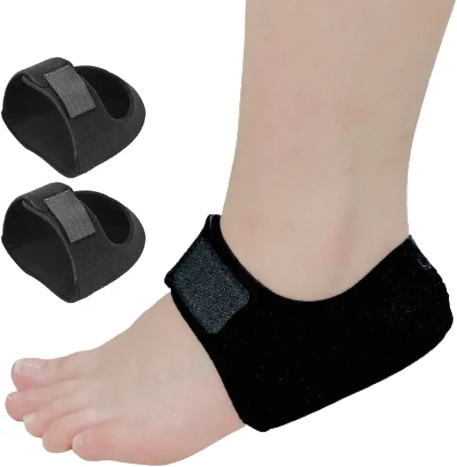 Fabric Heel Protectors for Men and Women 1 Pair Large Black C4438