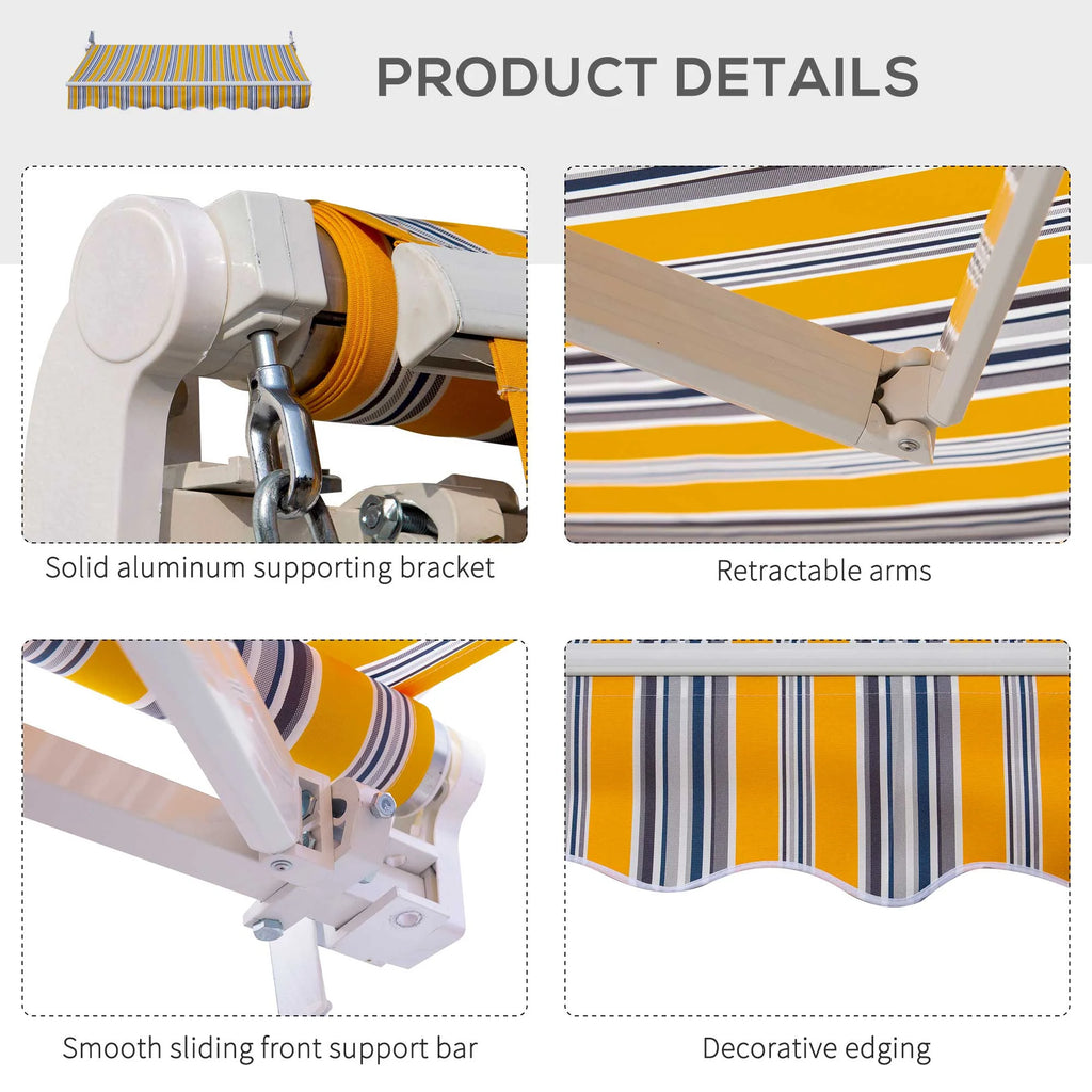 Retractable Patio Awning Sun Shade J65280