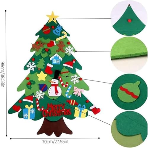 Felt Christmas Tree Set with Lights W820