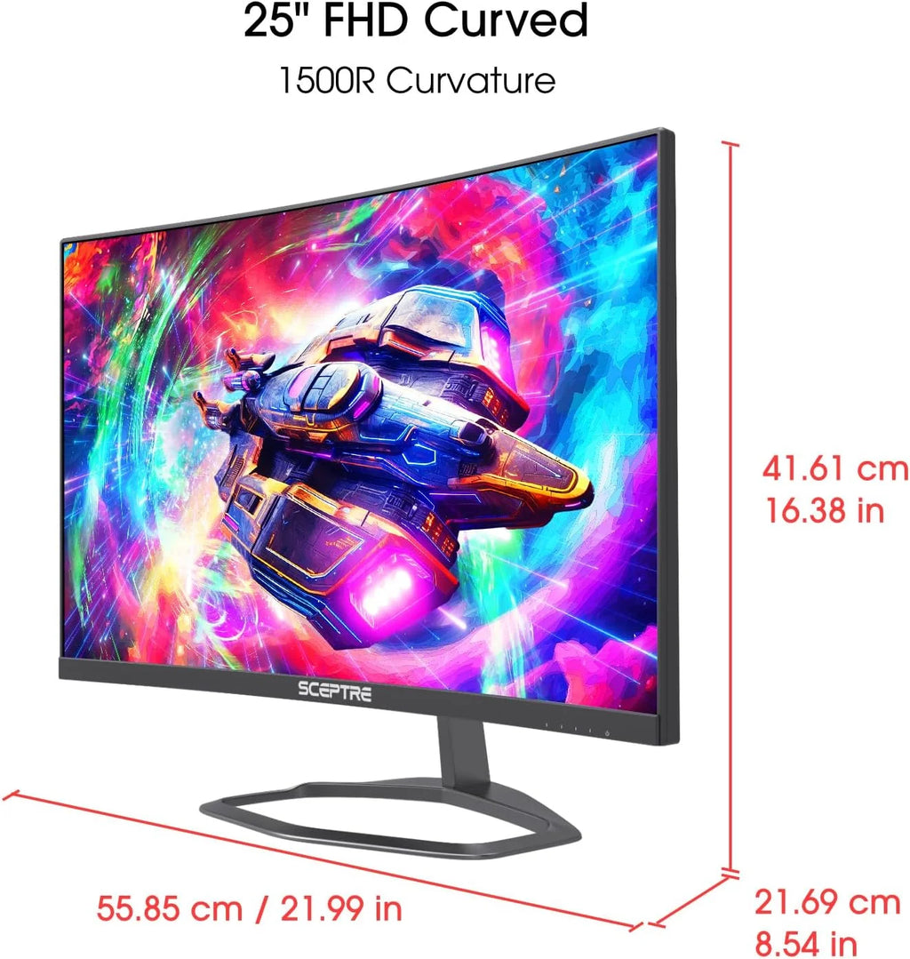 Curved 24.5-inch Gaming Monitor 240Hz 1080p 1ms DisplayPort HDMI Machine Black R11088