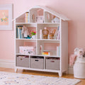 Kids Dollhouse Bookcase White E859