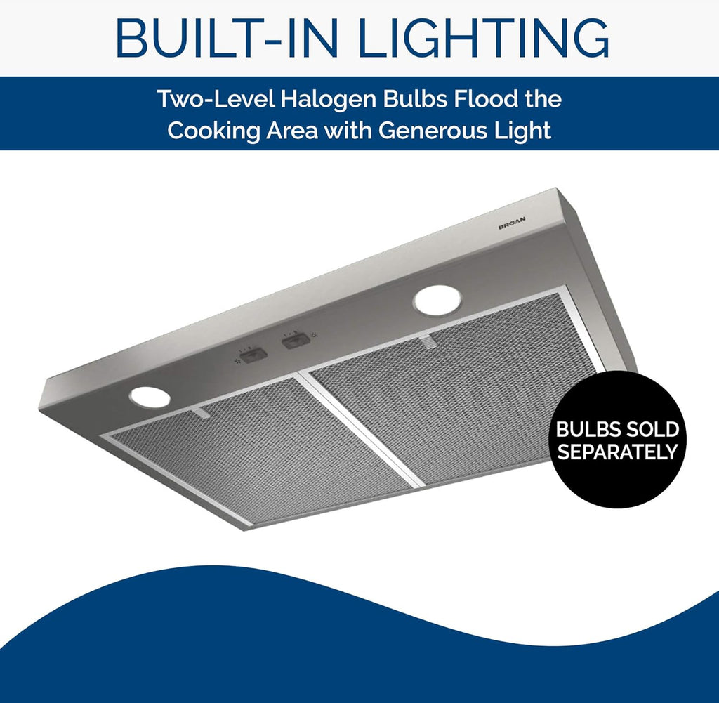 Stainless Steel 30-inch Under Cabinet Range Hood with Light V70561