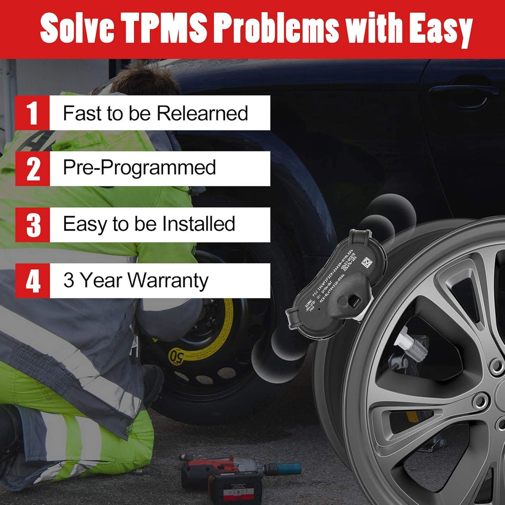 TPMS Sensor 315Mhz Programmed Tire Pressure Sensor Pack of 2 E297731
