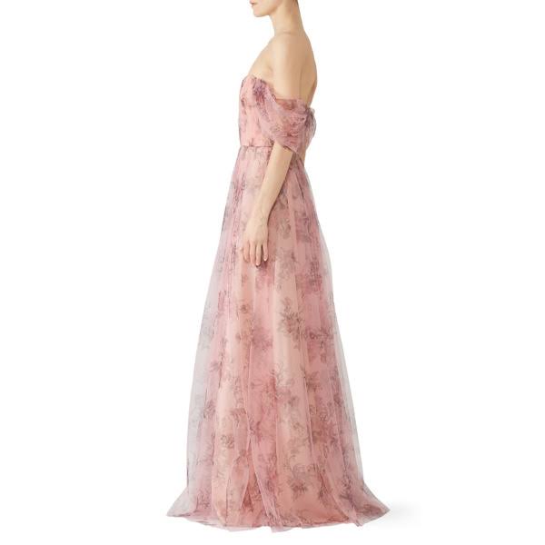 Blush Floral Tulle Gown R641626