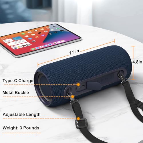 Portable Bluetooth Speaker 40W Stereo Sound IPX5 RGB Lights V780