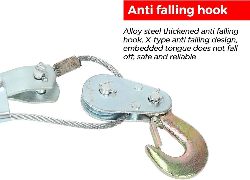 4 Ton Heavy Duty Steel Cable Ratchet Come Along Puller Tool, Pack of 2 I572