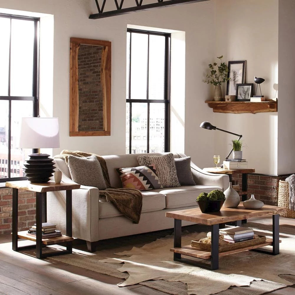 Natural Live Edge Wood Coffee Table E429
