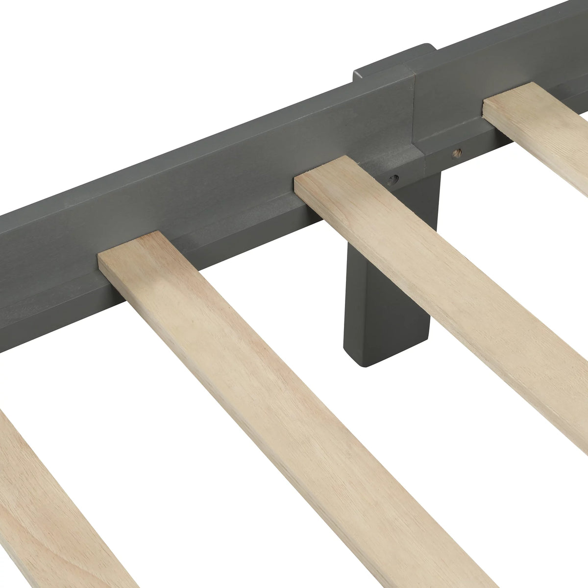 Wood Twin Size Platform Bed Frame with Headboard and Footboard M421955