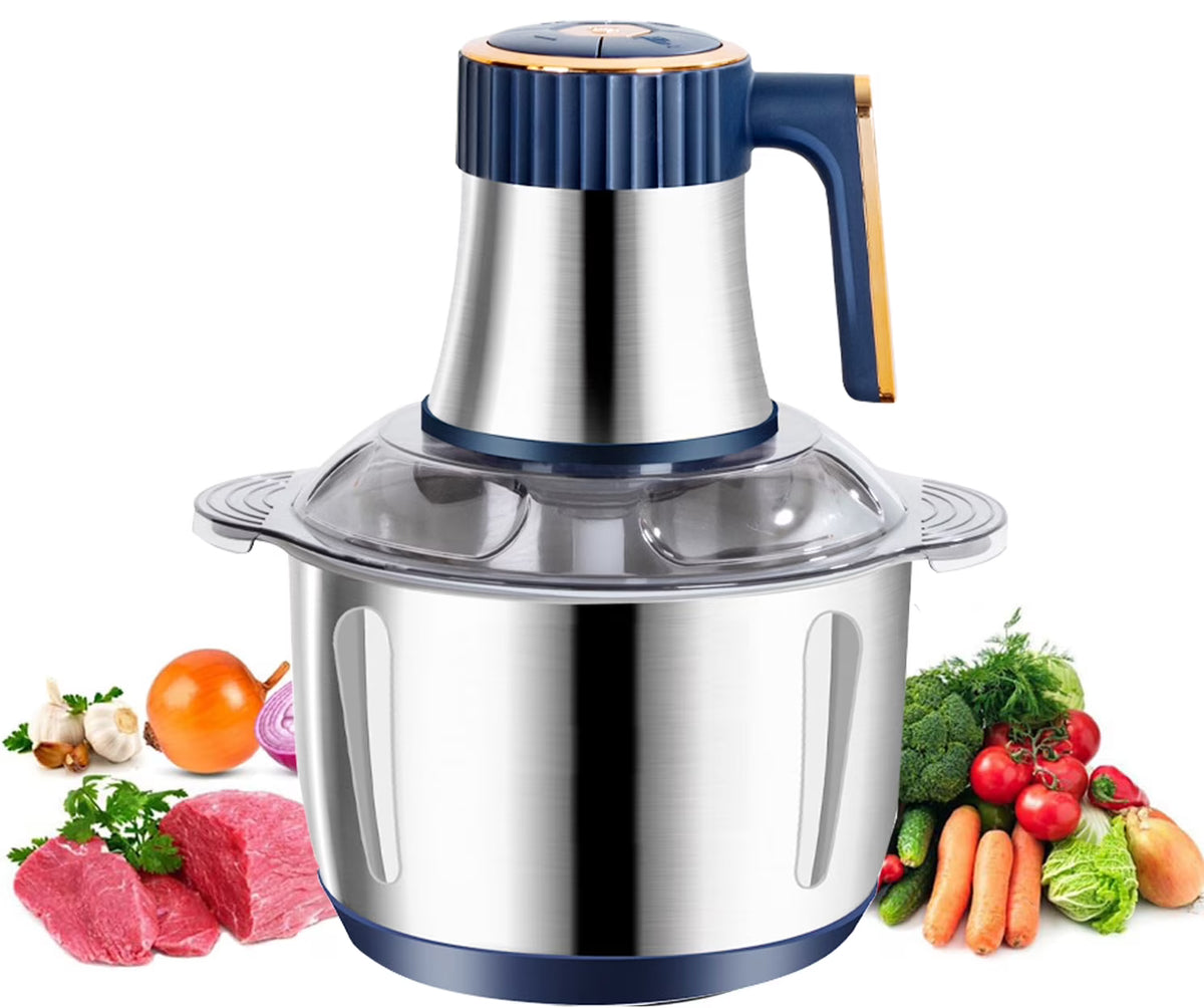2 Bowls Electric Food Chopper with Meat Grinder B664320