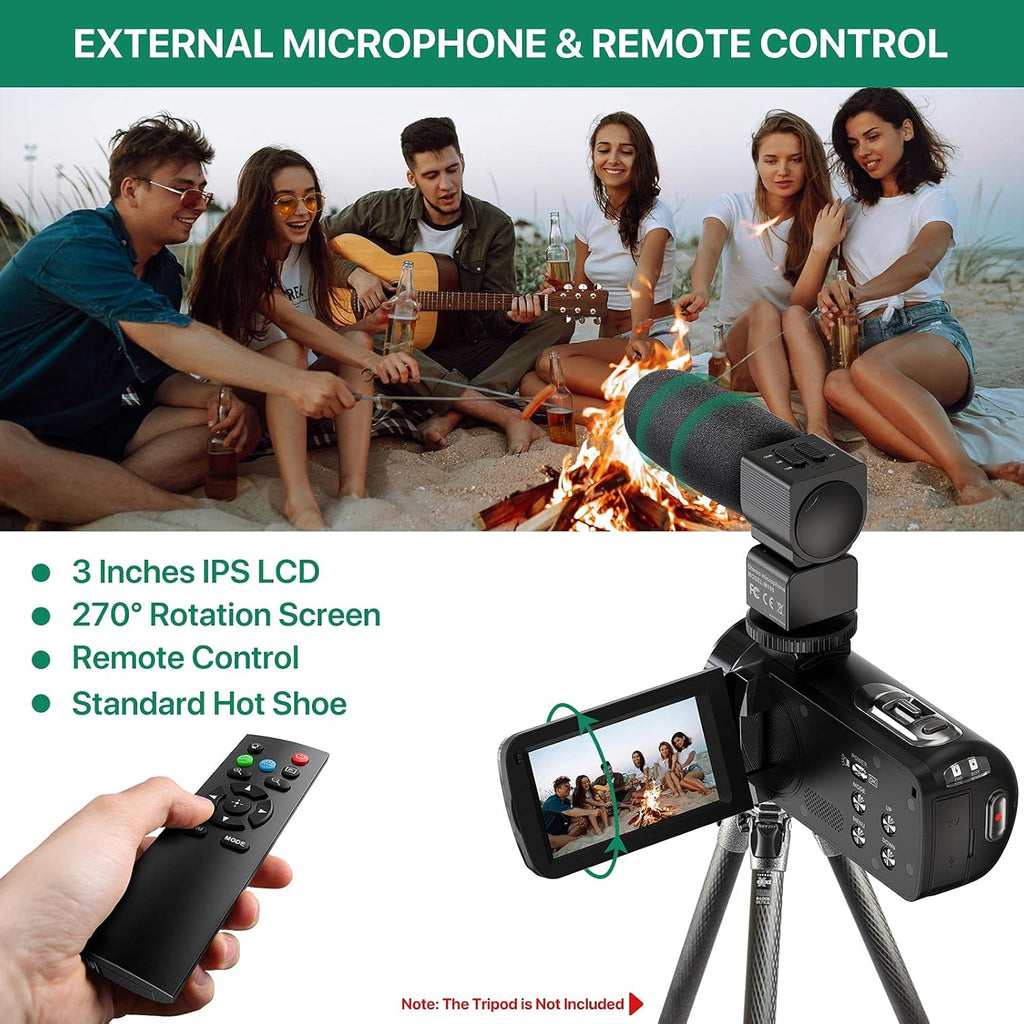 2.7K Ultra HD 36MP Video Camera with Remote Control Z851