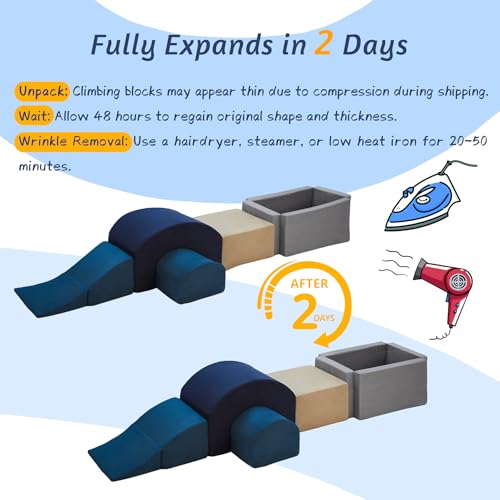 7 Pieces Soft Foam Climbing Blocks PlaySet G676648