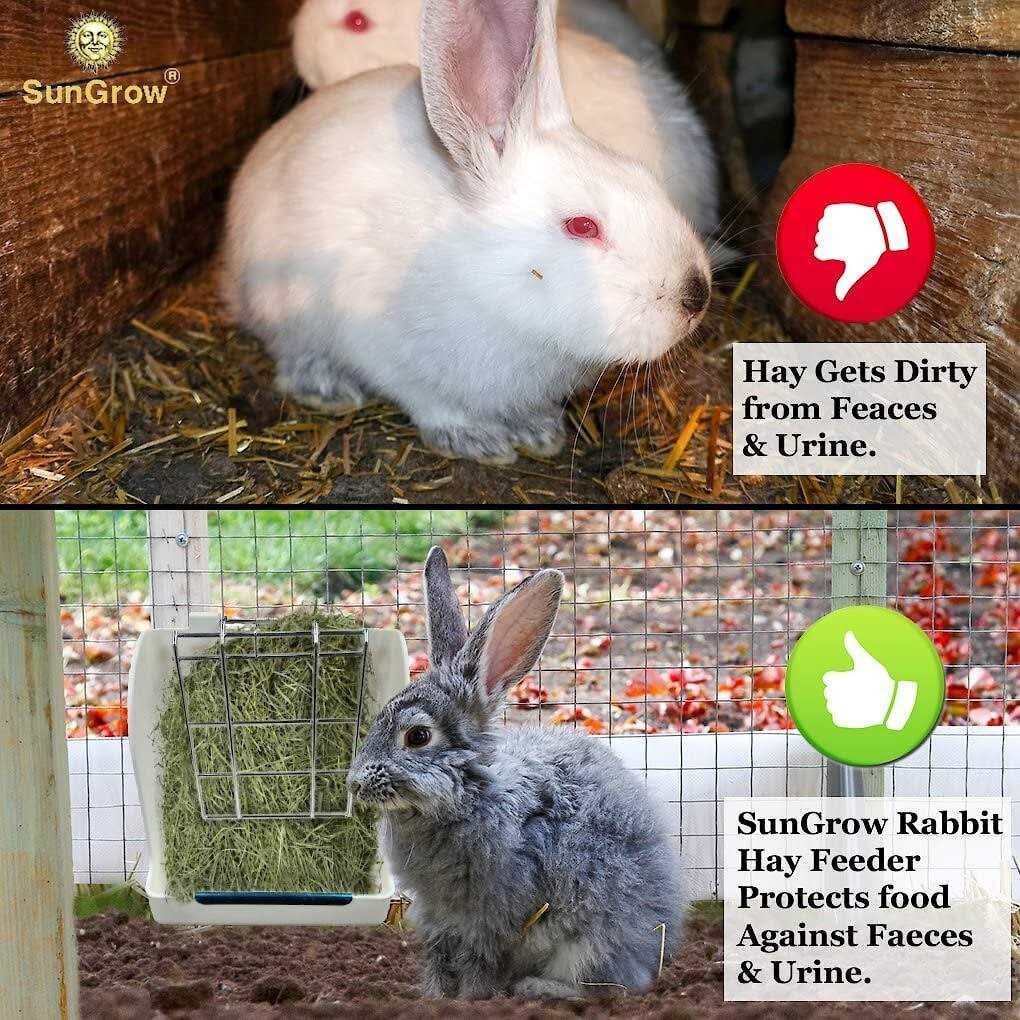 Rabbit Bunny & Guinea Pig Hay Feeder Rack Food Dispenser B890