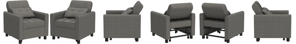 Light Gray Convertible Sofa Bed S7557