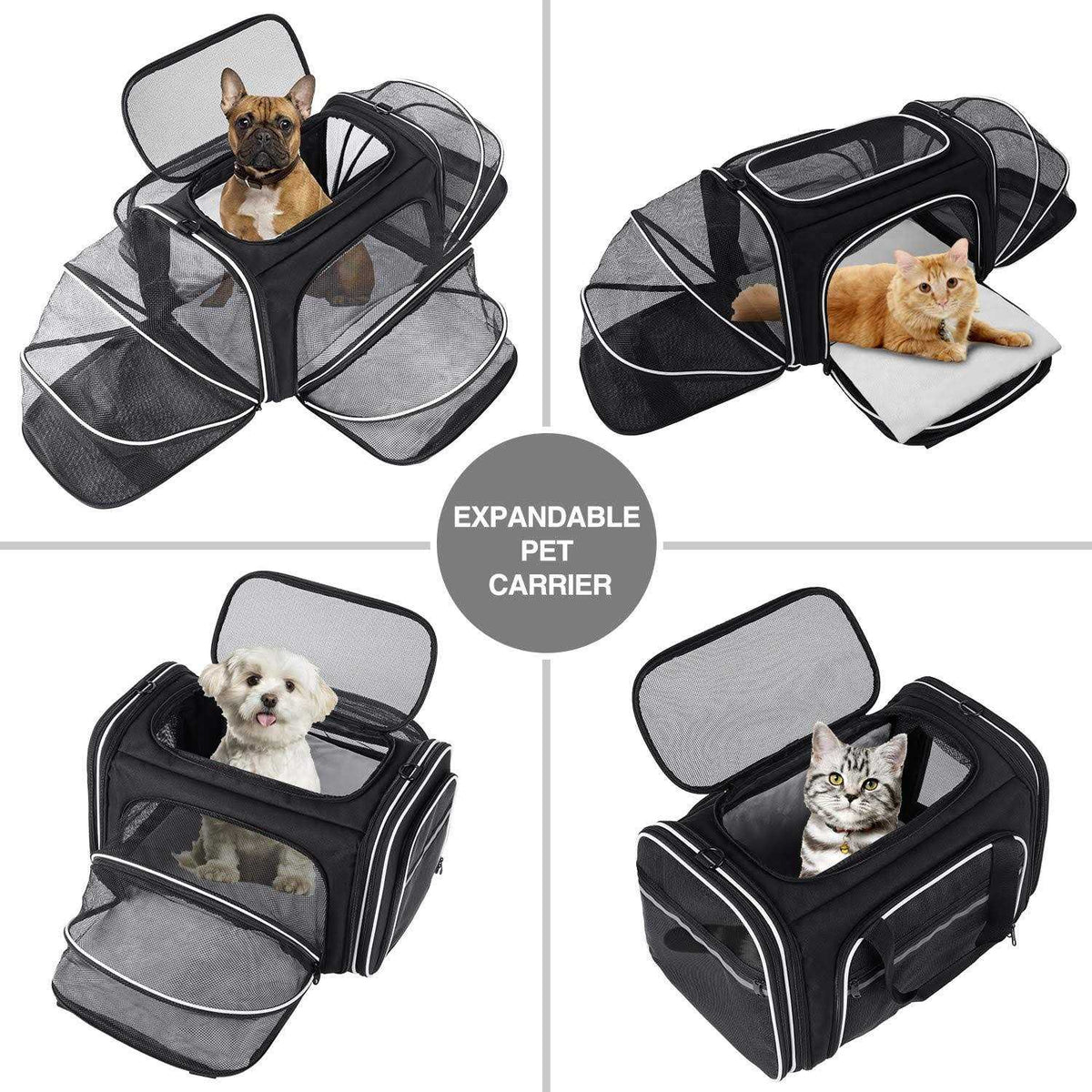 Soft Sided Pet Carrier 4 Expandable Collapsible U164901