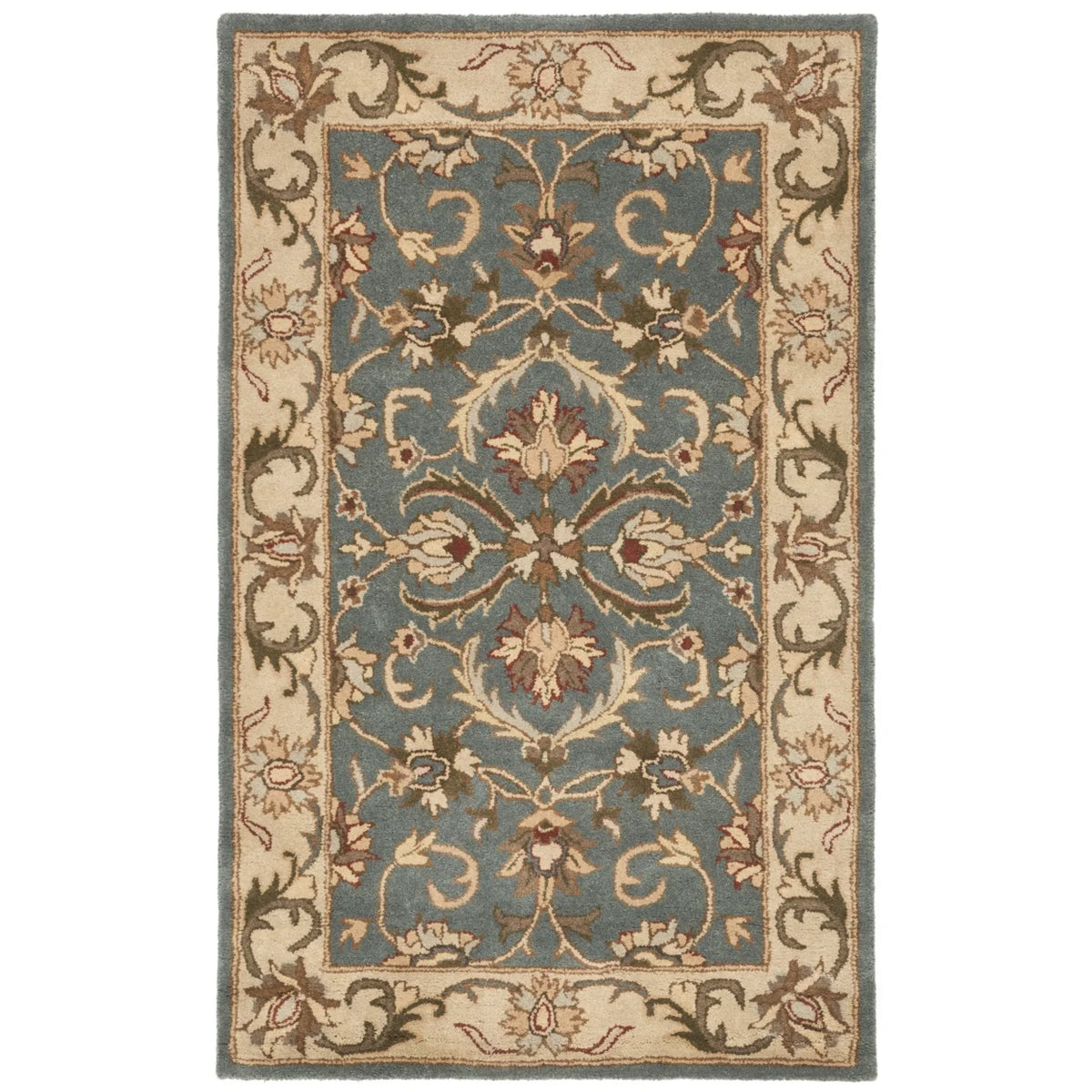 Blue Beige Traditional Wool Area Rug 9'6" x 13'6" P720