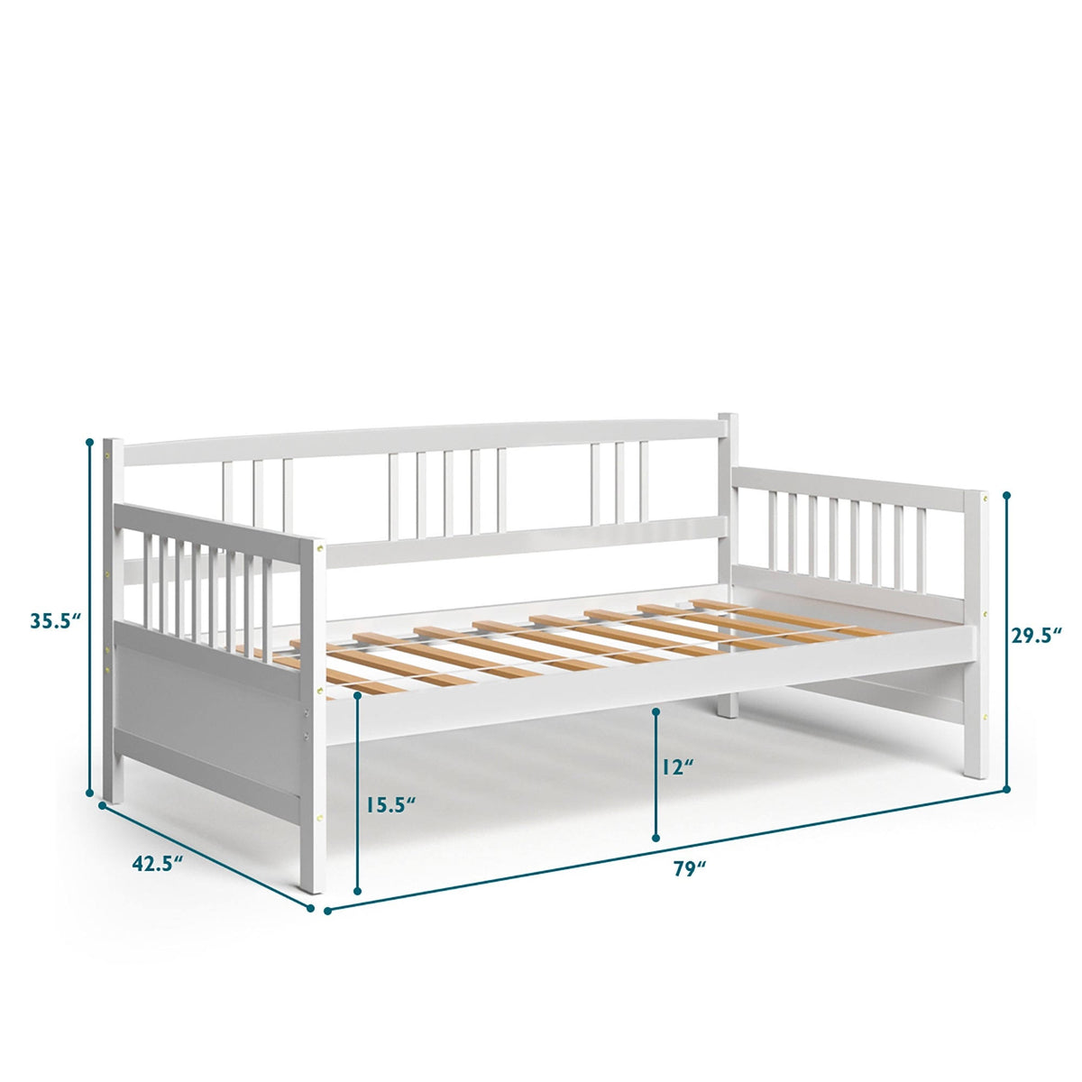 Espresso Wooden Daybed Frame Sofa Bed C682780
