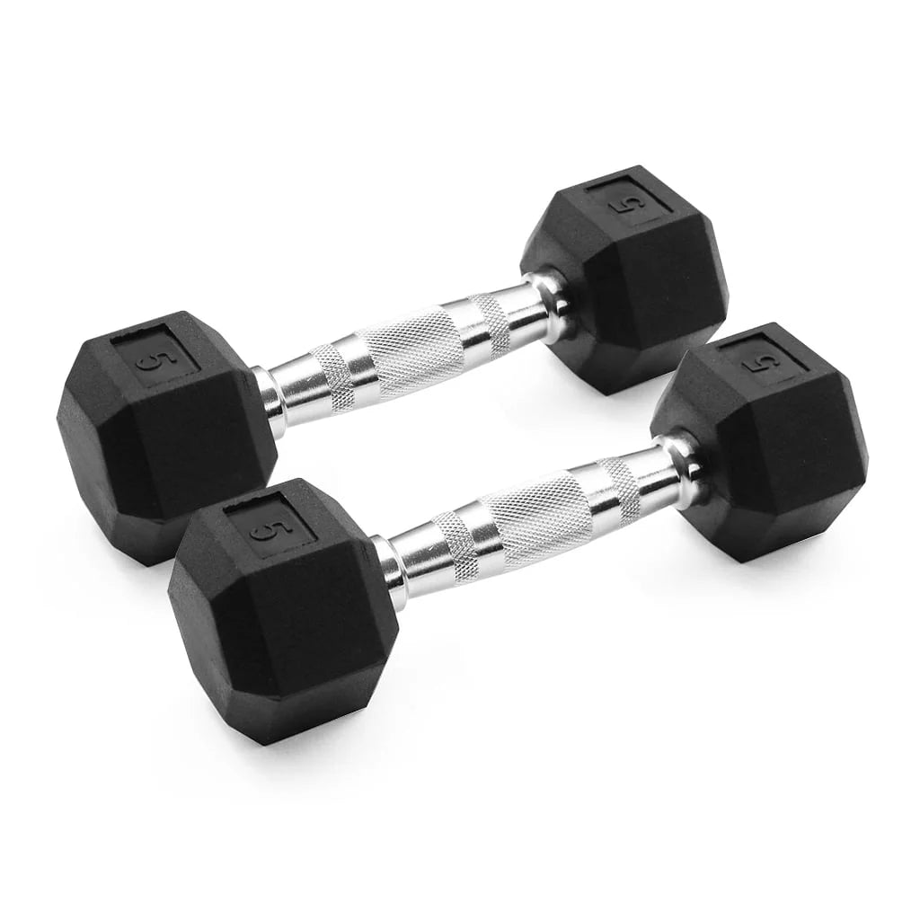 25lb Rubber Hex Dumbbell Pair A23952
