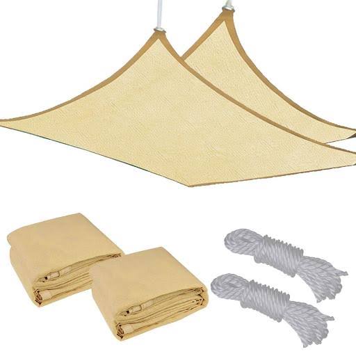 20 x 16 Sun Shade Sail Rectangle UV Blocking Canopy 2pcs Z84139