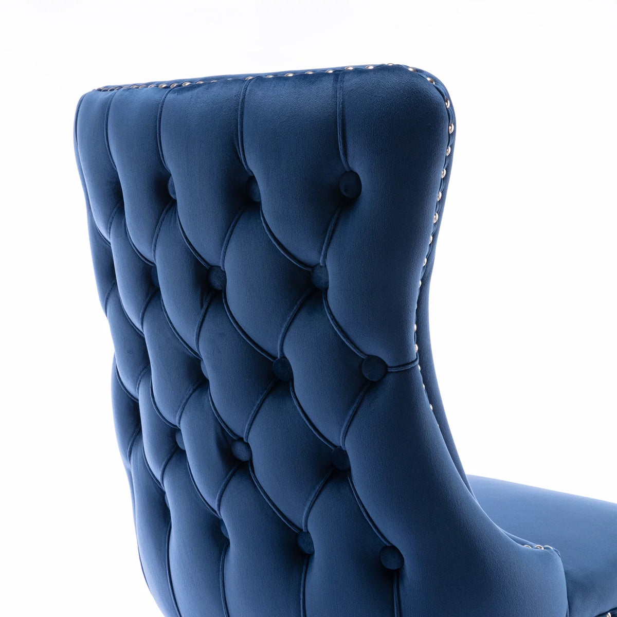 Velvet Wing Back Dining Chairs Set of 2 Blue E938408