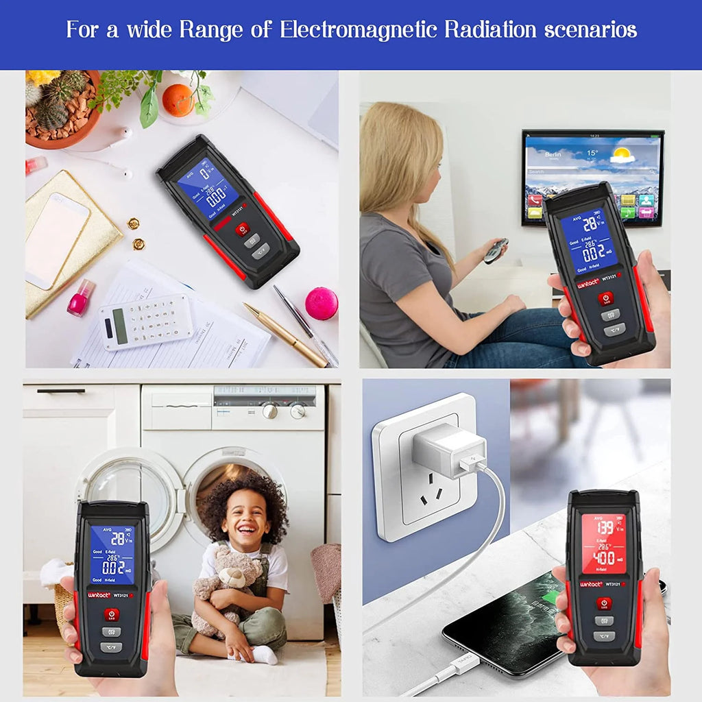 Rechargeable Digital Electromagnetic Field Radiation Detector S83987