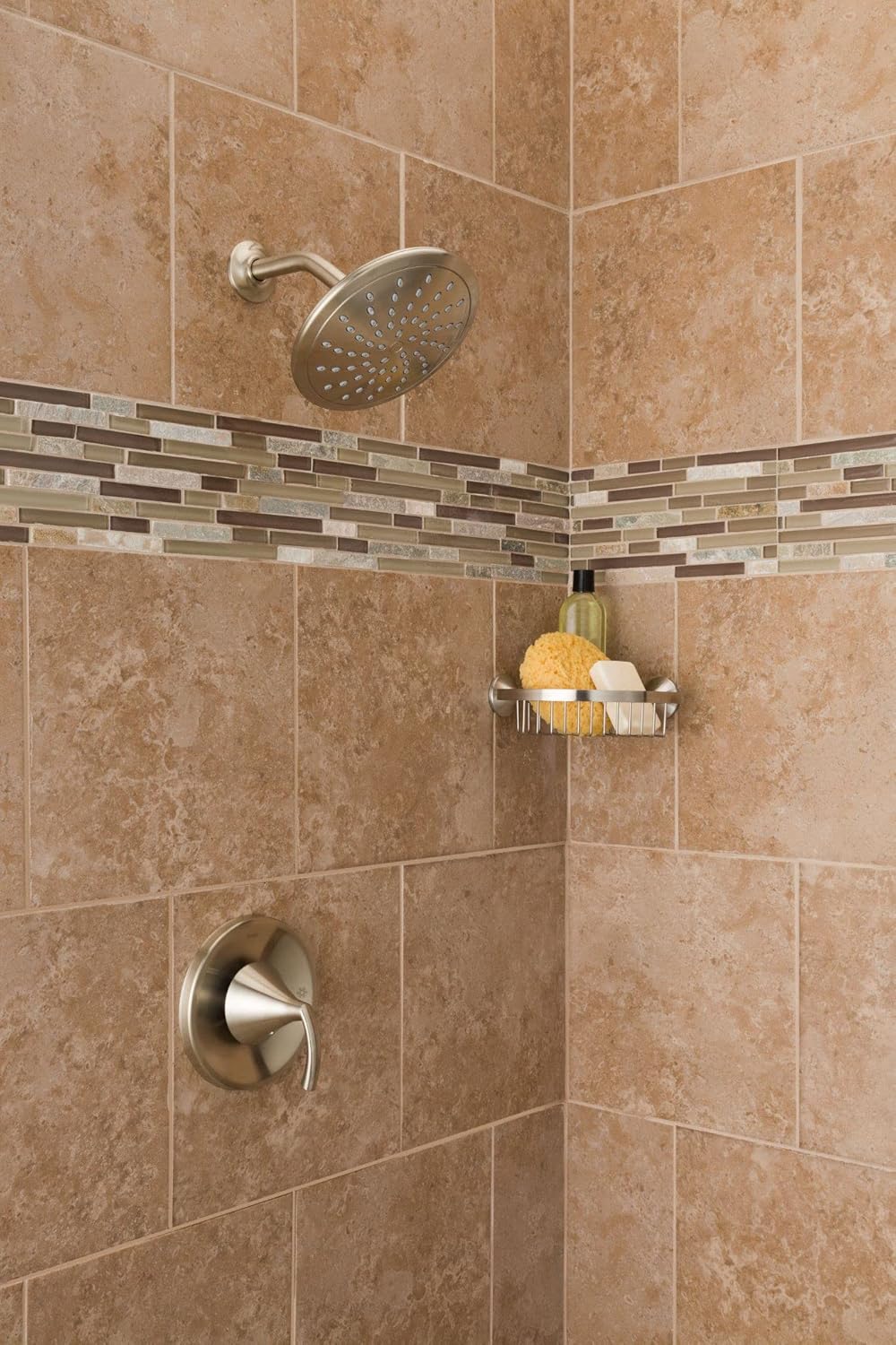 Brushed Nickel Round Rainshower Showerhead, Pack of 2 K69839