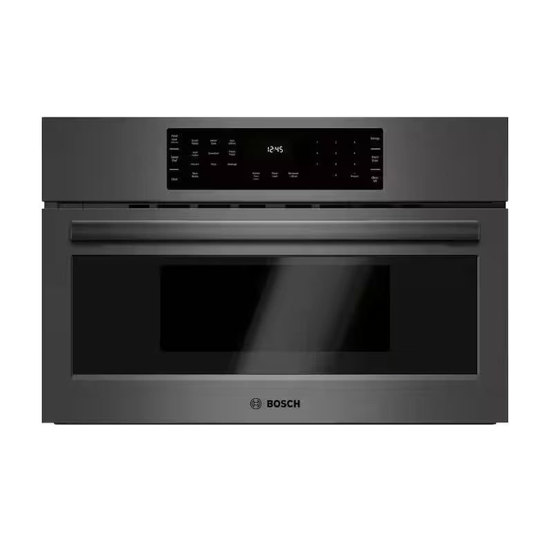30 in. 1.6 cu. ft. 240 Volt Built-in Convection Microwave in Black Stainless Steel Q778146
