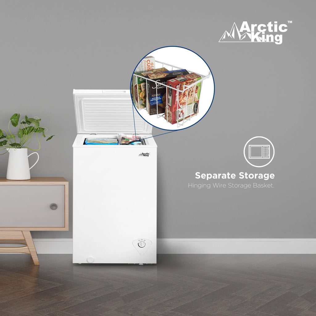 3.5 Cu ft White Chest Freezer N4333