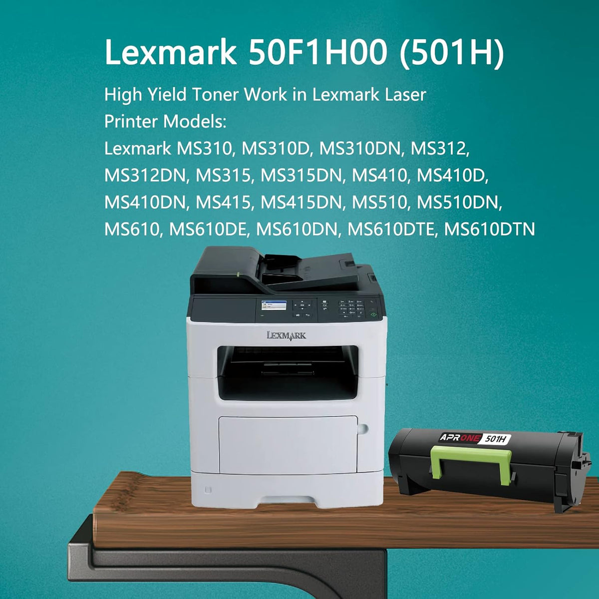 Black Toner Cartridge for Lexmark MS310dn MS312dn MS315dn MS410dn MS415dn MS510dn MS610dn Printer E709
