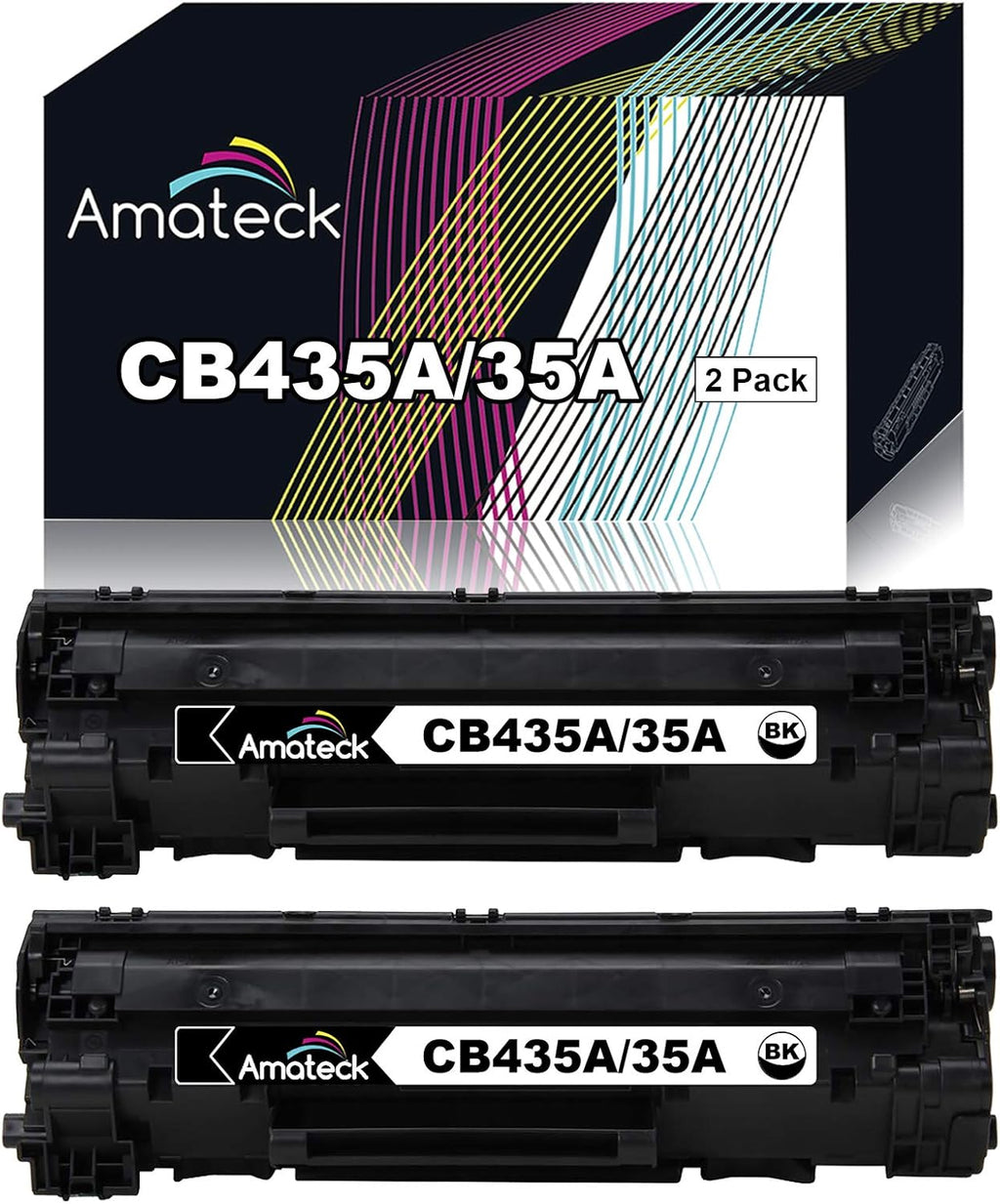 2 Pack Compatible Toner Cartridge for HP CB435A K37762