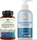 Magnesium Lotion and Magnesium Citrate Supplement 8 Fl Oz I656456