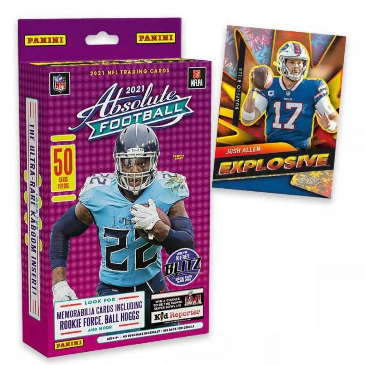 NFL Absolute Football Trading Card Hanger Box 50 Cards Q871