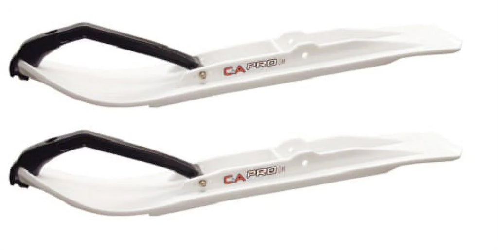 White XT Snowmobile Skis with 8" Round Bars Complete Kit X879458