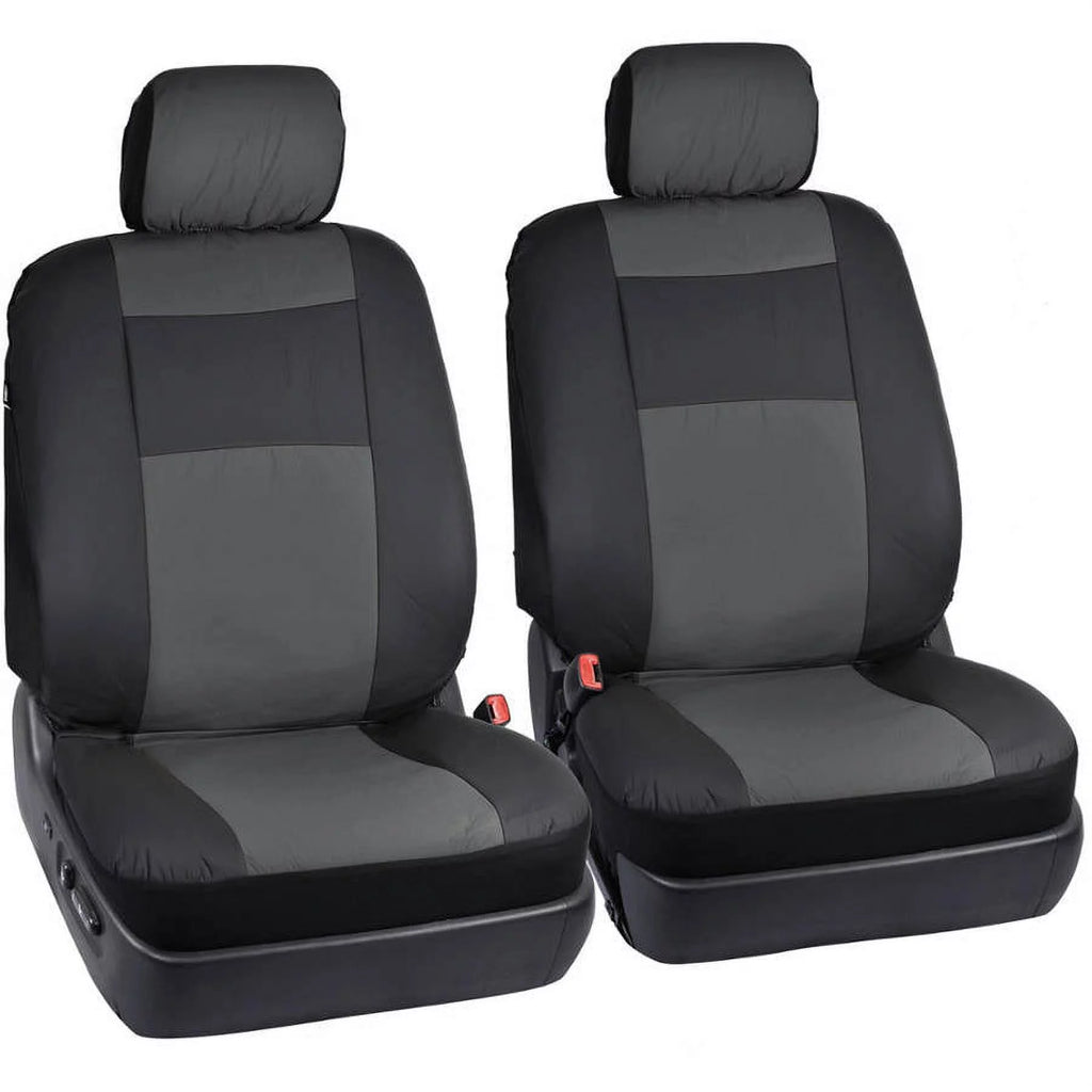 2-Tone PU Leather Car Seat Covers with Steering Wheel Cover L842