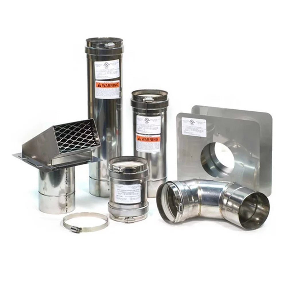 4" Horizontal Stainless Steel Water Heater Vent Kit O344394
