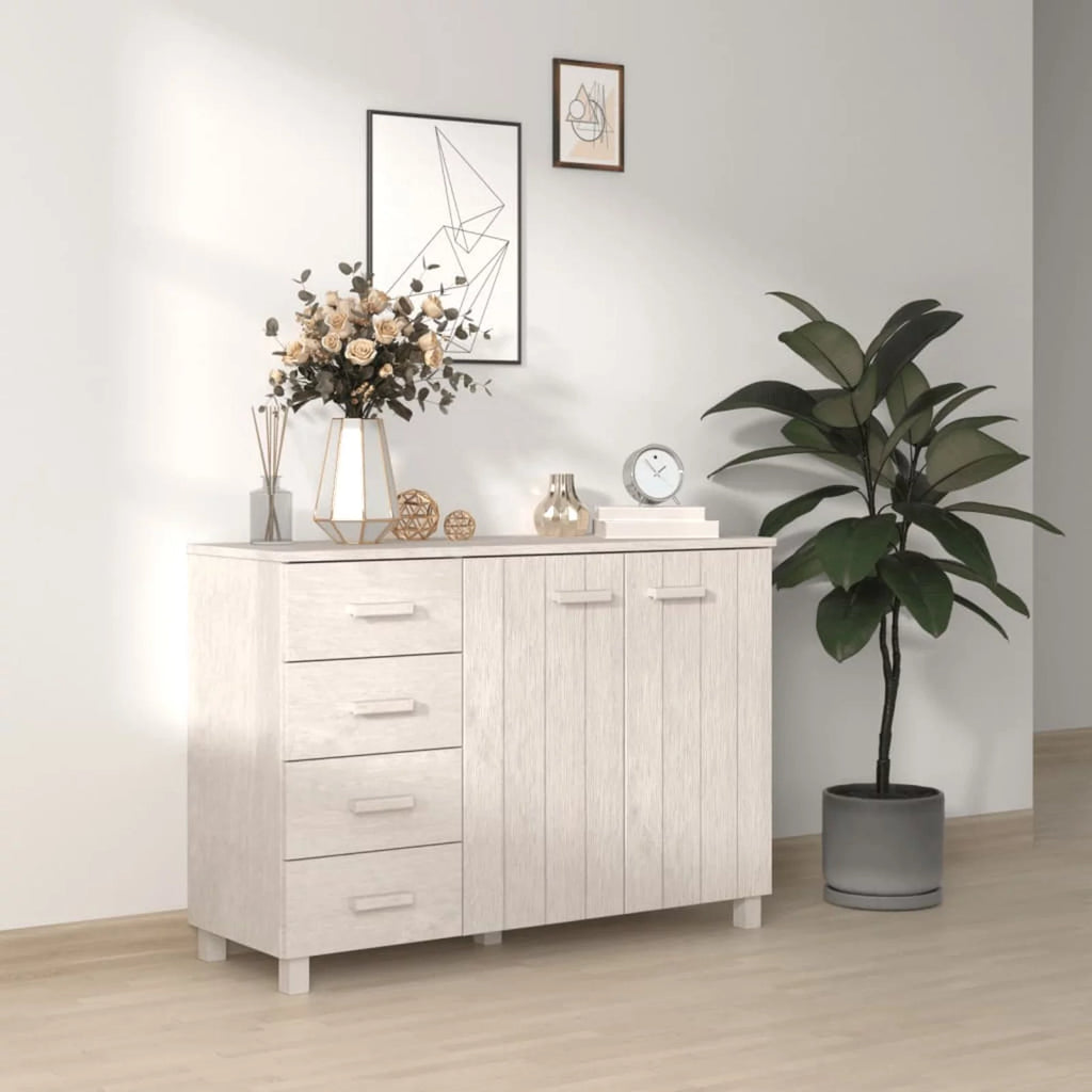 White Solid Wood Pine Sideboard T121690