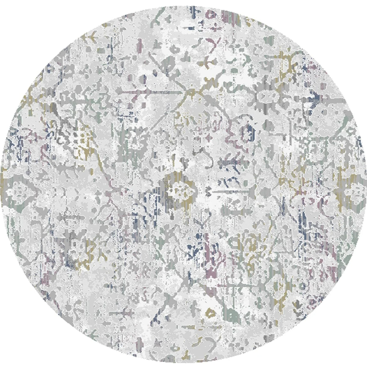 5'3" Round Multi Area Rug Z4413