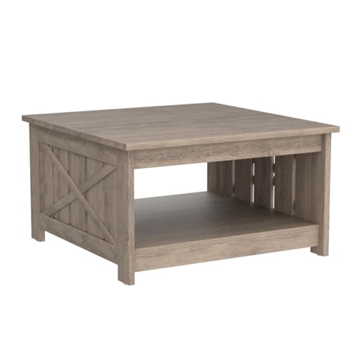 Brown Square Coffee Table with Storage Y270869