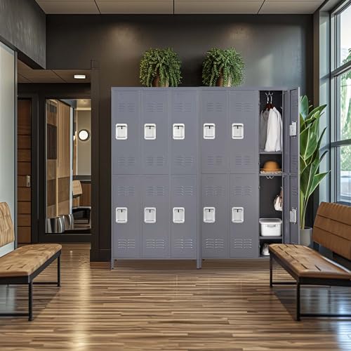 6 Door 72" H Metal Lockers with Lock L109466