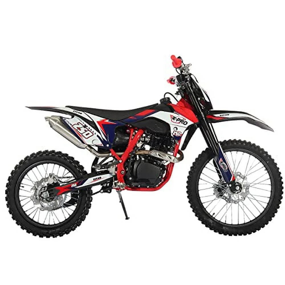 250cc Gas Pit Dirt Bike, 5-Speed Manual Transmission, Electric/Kick Start V7838