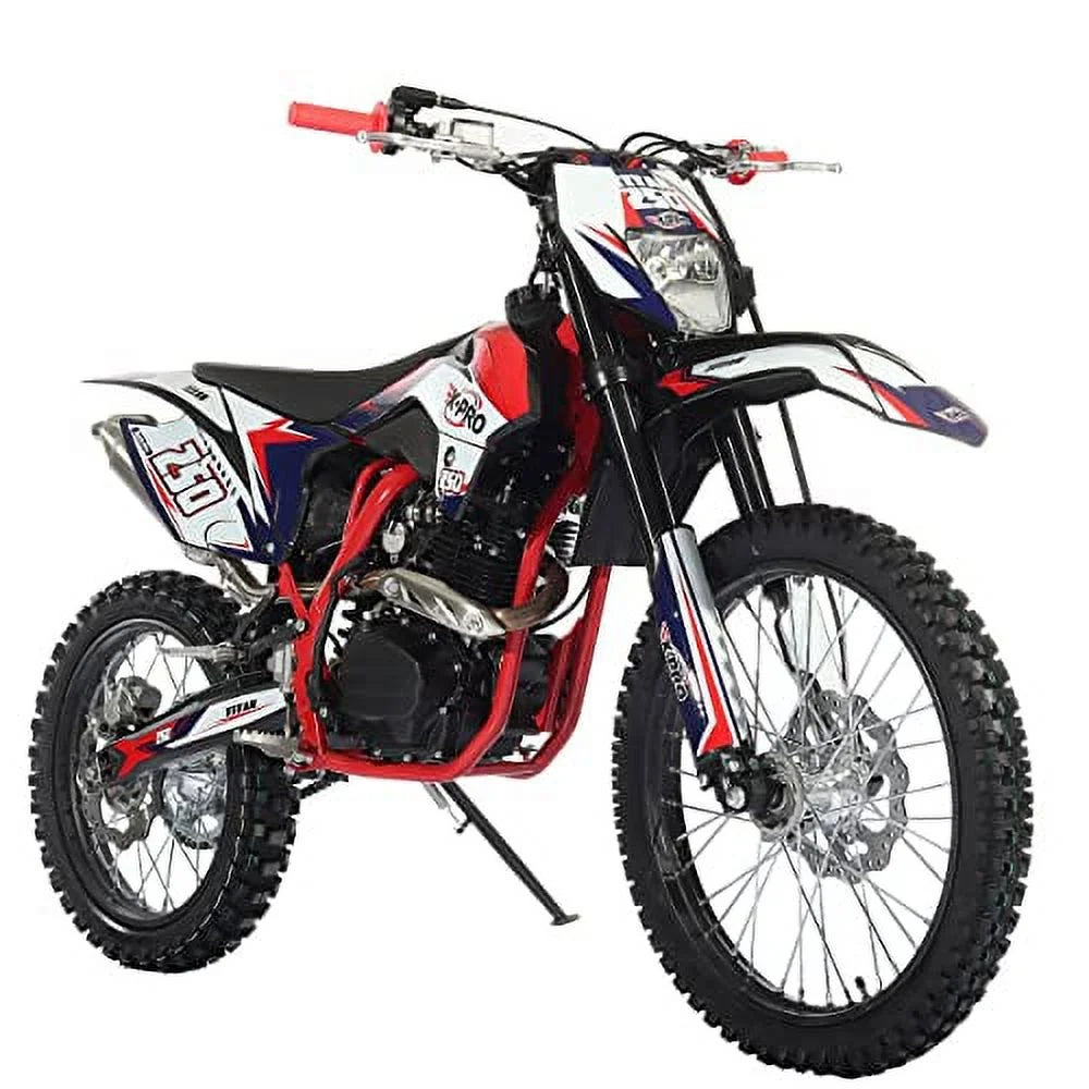 250cc Gas Pit Dirt Bike, 5-Speed Manual Transmission, Electric/Kick Start V7838