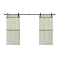 Sage Green Double Barn Door with Hardware Kit X372