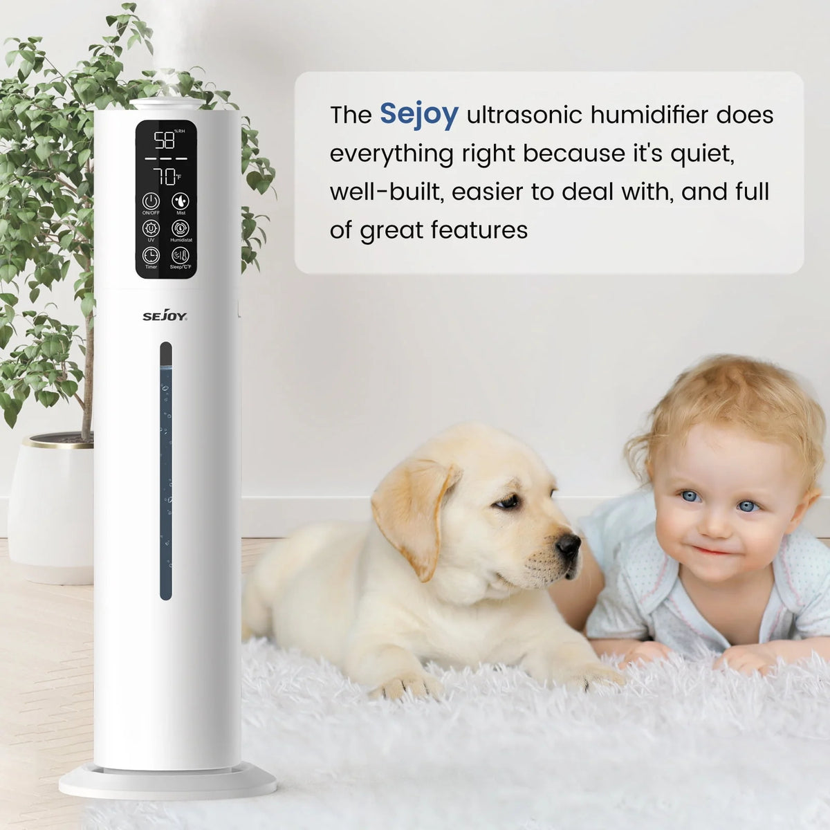 8L Top Fill Ultrasonic Floor Humidifier C57794