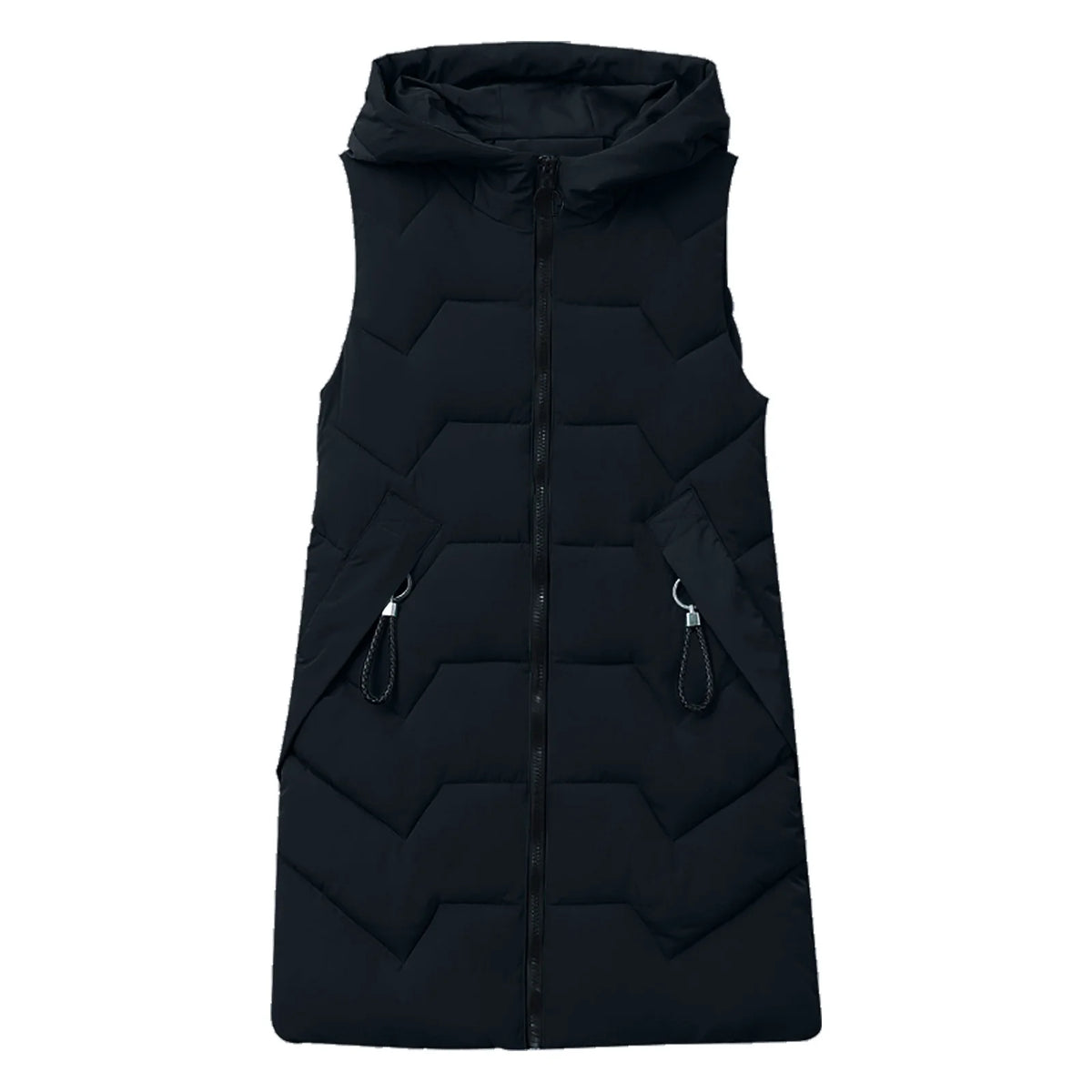 Slim Packable Lightweight Mid-length Puffer Down Vest Waistcoat with Pocket U150