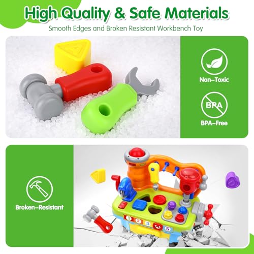 Musical Toddler Tool Bench with Sound Lights Effect Y951