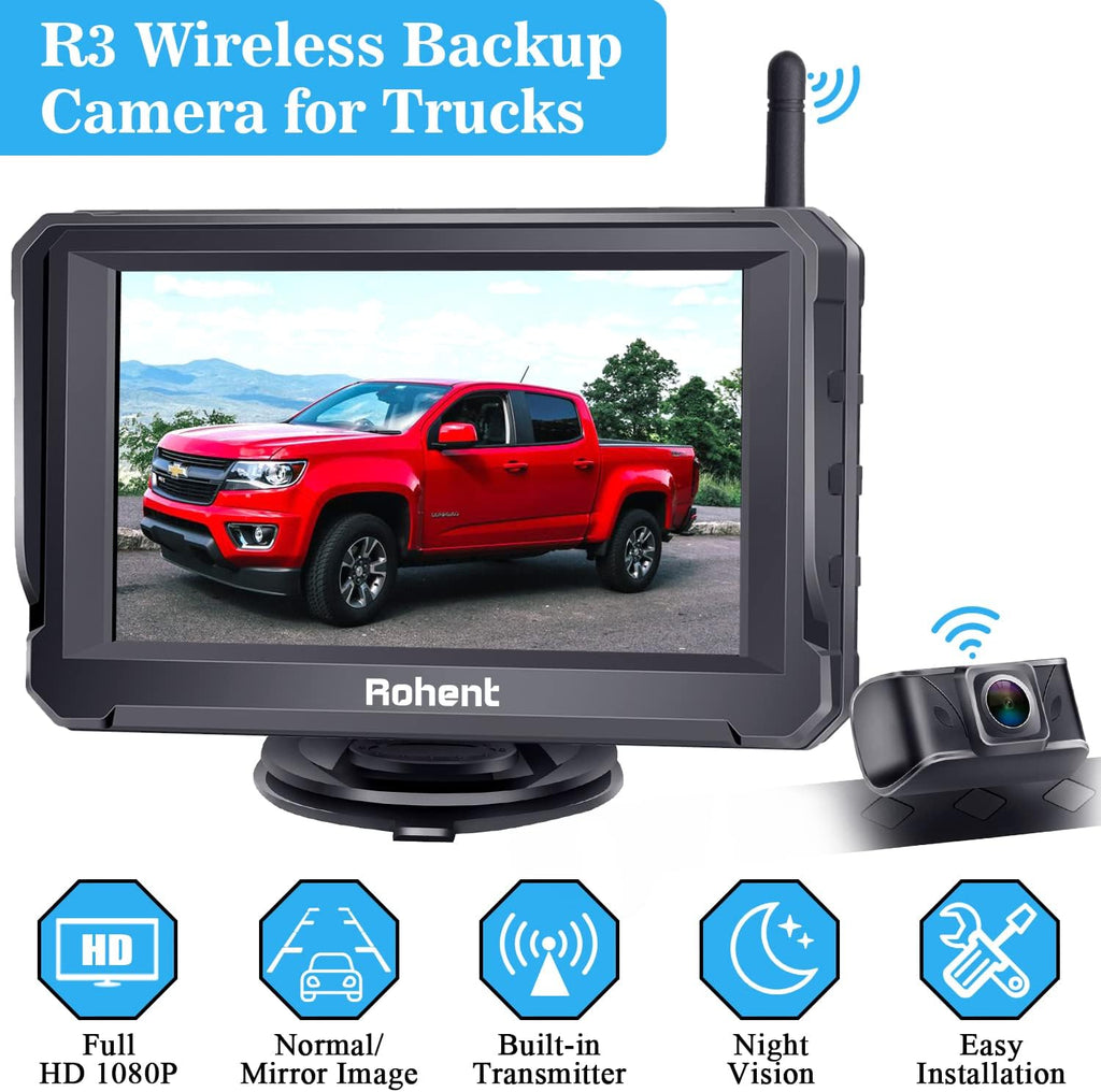 Wireless Backup Camera with 5" Monitor Rear View Camera System F76838