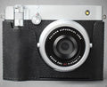 Genuine Italy Leather Camera Half Case Dovetail Plate All Black M462