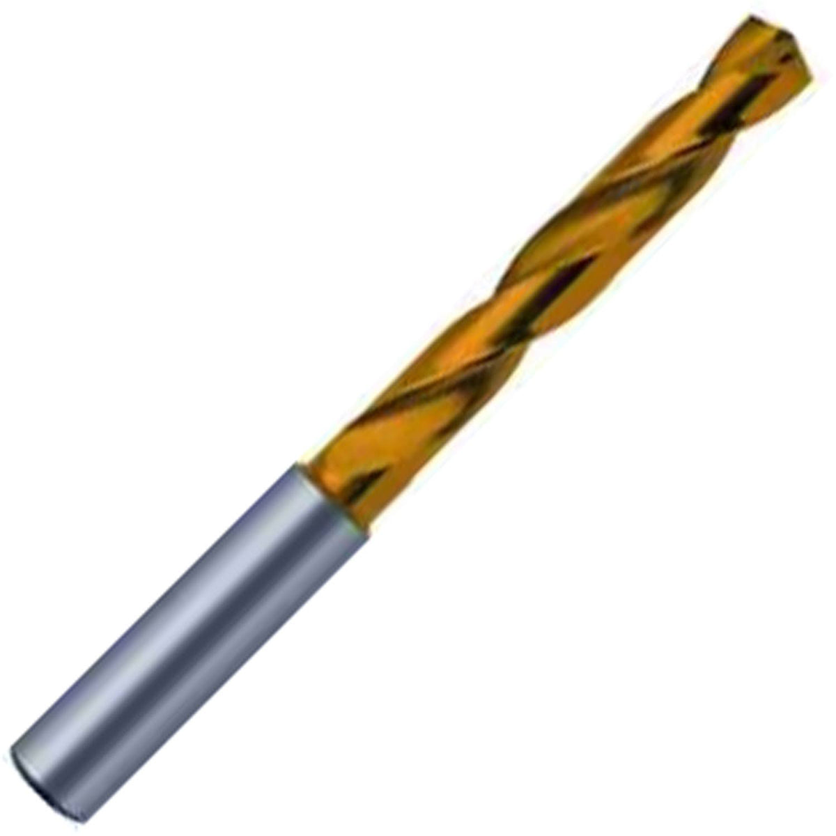 Solid Carbide Jobber Drill, Tin Finish, Spiral Flute, 74mm OAL R69791