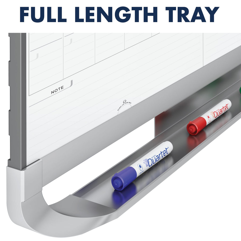 2 Sliding Three Month Calendar Board, 3' x 2', Total Erase Surface F1350